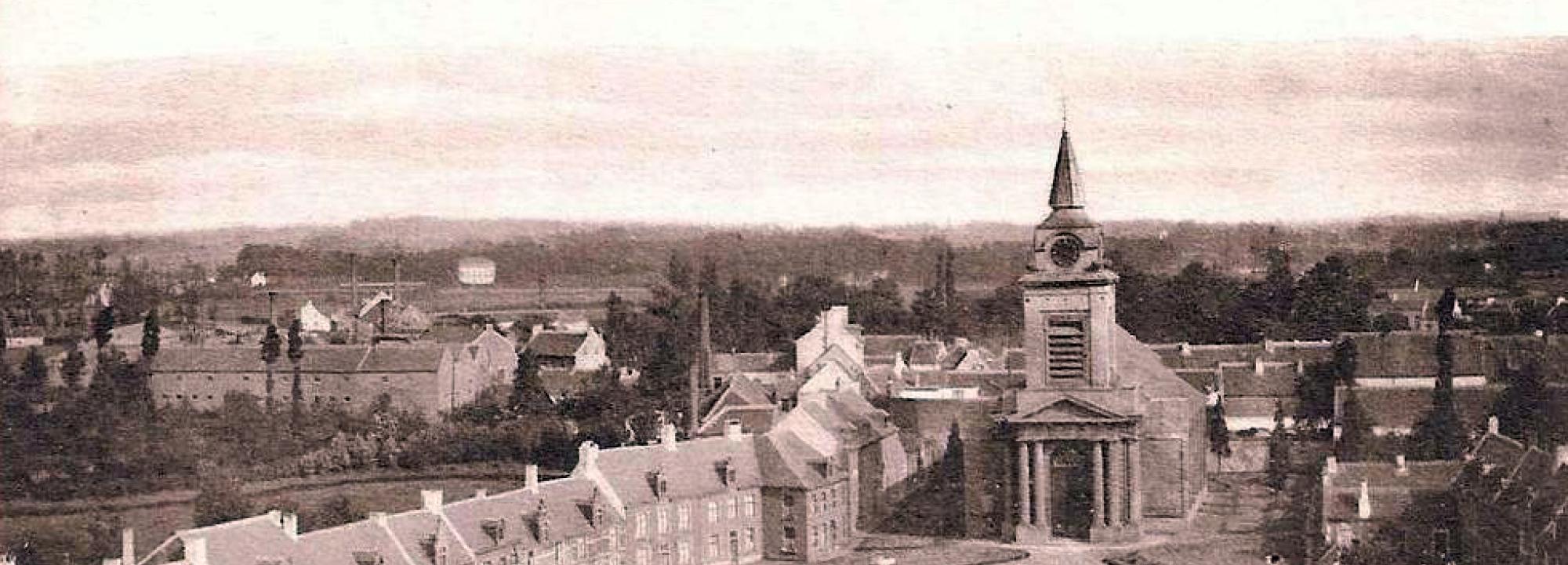 Luchfoto begijnhof Aalst, 1910 - Wikimedia - Domaine public